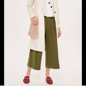 New topshop high waisted pleated culottes